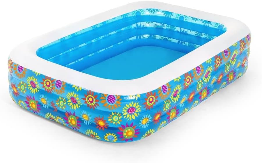 Piscine gonflable familiale rectangulaire 229 x 152 x 56 cm – 702 L PVC résistant