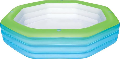 BESTWAY 54119 - Piscine gonflable octogonale familiale de luxe pour enfants 250 x 250 x 51 cm