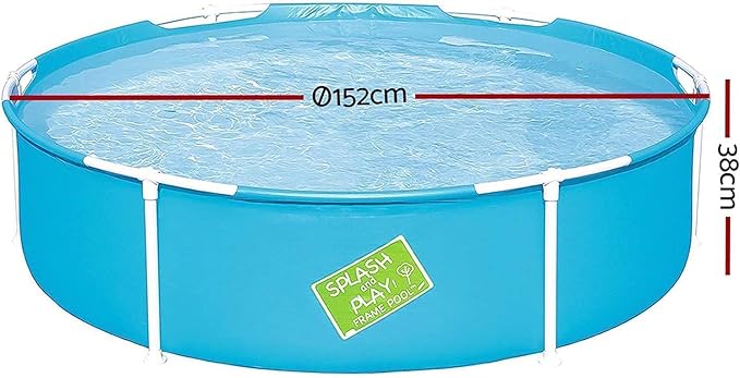 BESTWAY 56283 – Piscine tubulaire amovible pour enfants « Ma Première Piscine » 152 x 38 cm 580 litres avec vanne de vidange, structure anticorrosion et kit de réparation.