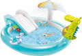 Piscine gonflable pour enfants INTEX 57165 avec diffuseur d'eau et toboggan crocodile, aire de jeux pour enfants