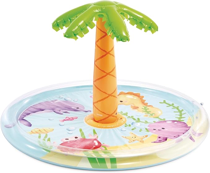 Piscine gonflable Intex avec jet d'eau et palmier, 173 x 104 cm