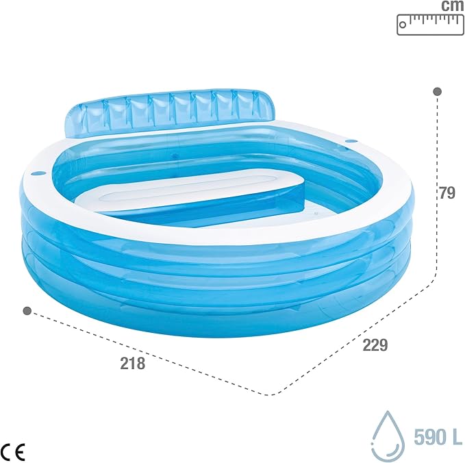 Piscine familiale Intex Swim Centre avec siège et dossier intégrés #57190
