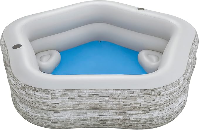 Piscine familiale TruPrint Stone 2,13 m x 2,06 m x 53 cm