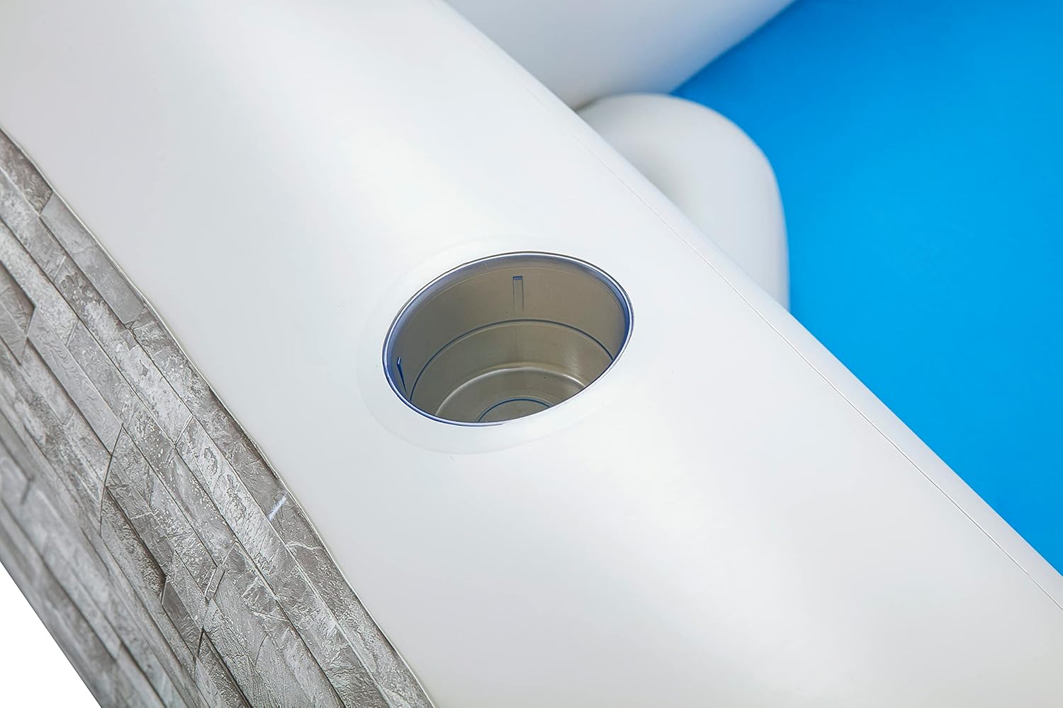 Piscine familiale TruPrint Stone 2,13 m x 2,06 m x 53 cm