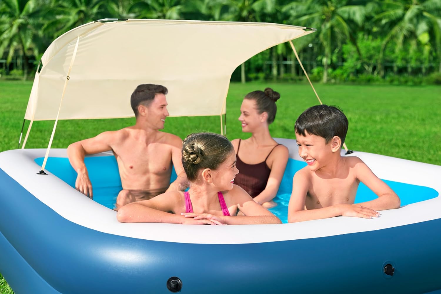 Piscine familiale Bestway Summer Bliss avec parasol, 2,54 m x 173 m x 16,81 m / 1,78 5/8