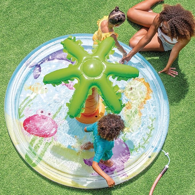 Piscine gonflable Intex avec jet d'eau et palmier, 173 x 104 cm