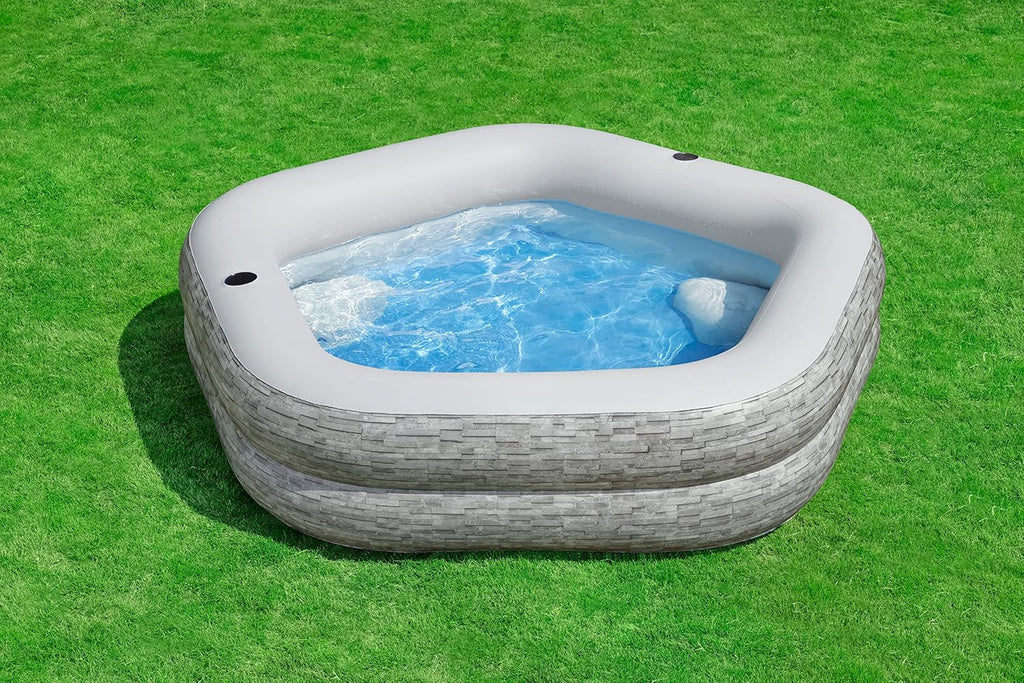 Piscine familiale TruPrint Stone 2,13 m x 2,06 m x 53 cm