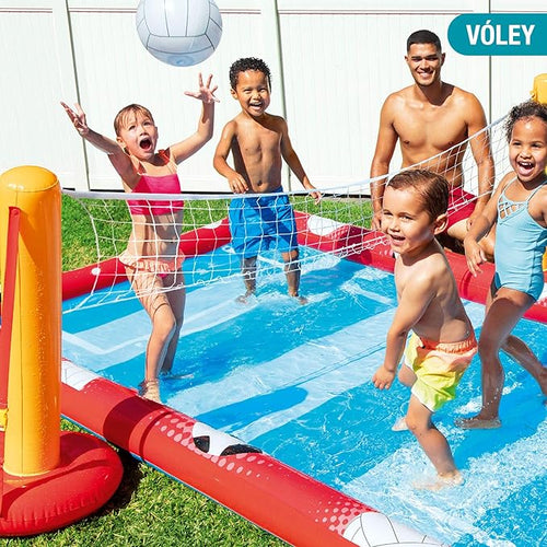 Centre de jeux aquatiques gonflable pour enfants, dimensions : 325 x 267 x 102 cm 470L