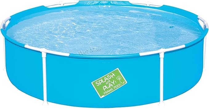 BESTWAY 56283 – Piscine tubulaire amovible pour enfants « Ma Première Piscine » 152 x 38 cm 580 litres avec vanne de vidange, structure anticorrosion et kit de réparation.
