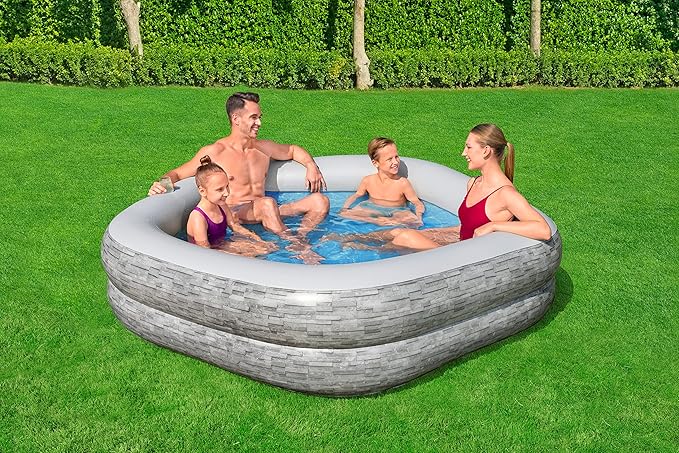Piscine familiale TruPrint Stone 2,13 m x 2,06 m x 53 cm