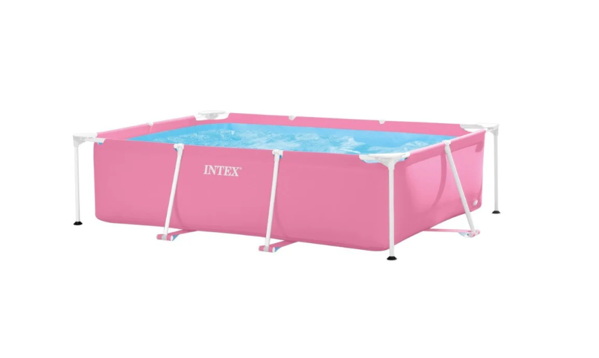 Piscine familiale amovible rectangulaire Intex Small Frame rose 220 x 150 x 60 cm